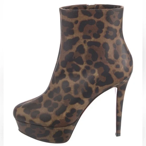 Christian Louboutin Printed Leather Booties